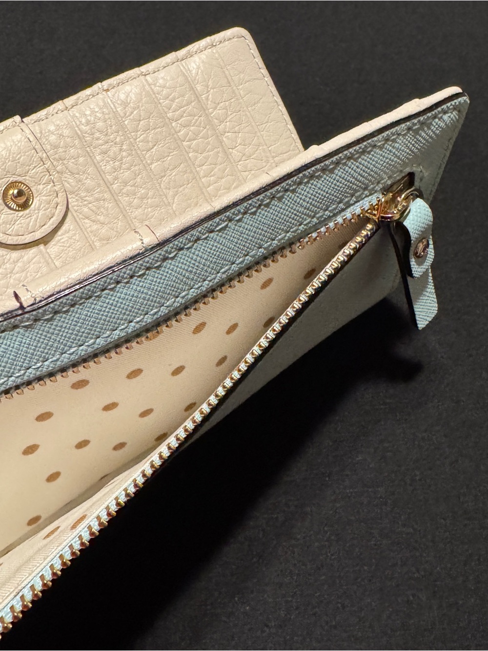A Kate Spade Baby Blue Wallet with Gold Logo - Picture 7 of 7